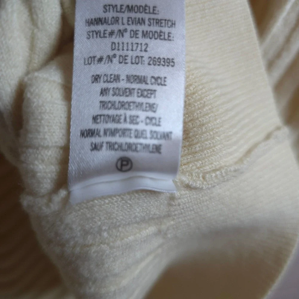 Theory Hannalor Wool Rib Sweater Petite P Cream Quiet Luxury Minimalist‎